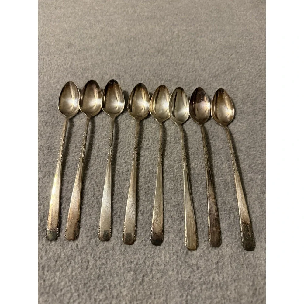 VTG WM A Rogers A1 Plus Oneida Ltd 1932 Nuart Silver Plate Flatware 48 Pc Patina